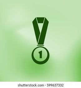 Icon of trophy and award. Vector illustration