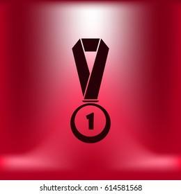 Icon of trophy and award. Vector illustration