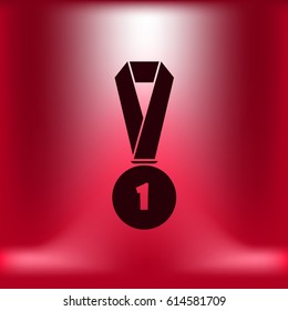 Icon of trophy and award. Vector illustration
