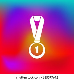Icon of trophy and award. Vector illustration