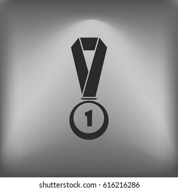 Icon of trophy and award. Vector illustration