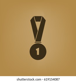 Icon of trophy and award. Vector illustration