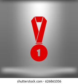 Icon of trophy and award. Vector illustration
