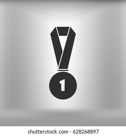 Icon of trophy and award. Vector illustration