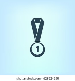 Icon of trophy and award. Vector illustration