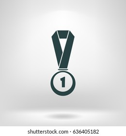 Icon of trophy and award. Vector illustration