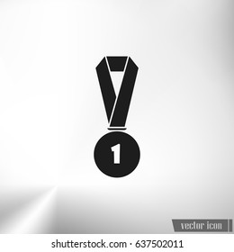 Icon of trophy and award. Vector illustration