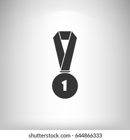 Icon of trophy and award. Vector illustration
