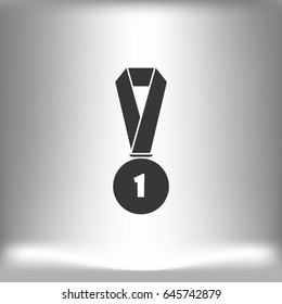 Icon of trophy and award. Vector illustration