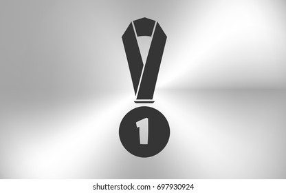 Icon of trophy and award. Vector illustration