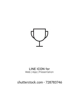 Icon Trophy graphic design single icon vector