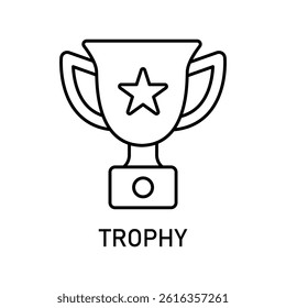 Icon a trophy, isolated against a clean background.