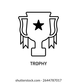 Icon a trophy, isolated against a clean background.