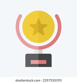 Icon Trophy. related to Award symbol. flat style. simple design editable. simple illustration