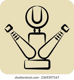 Icon Trophy. related to Baseball symbol. hand drawn style. simple design editable. simple illustration