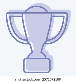 Icon Trophy. related to Equestrian Sport symbol. two tone style. design editable