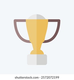 Icon Trophy. related to Equestrian Sport symbol. flat style. design editable