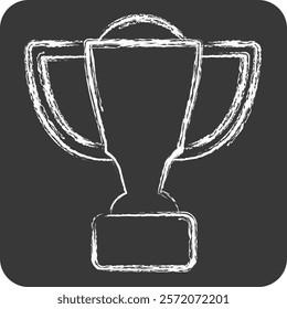 Icon Trophy. related to Equestrian Sport symbol. chalk Style. design editable