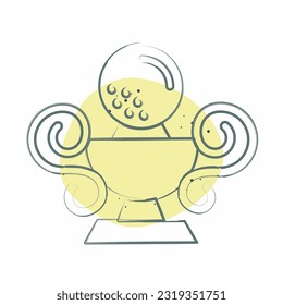 Icon Trophy. related to Golf symbol. Color Spot Style. simple design editable. simple illustration