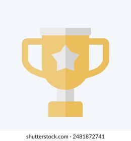 Icon Trophy. related to Office symbol. flat style. simple design illustration