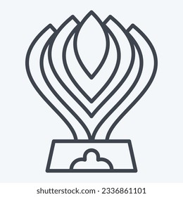 Icon Trophy. related to Racing symbol. line style. simple design editable. simple illustration