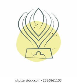 Icon Trophy. related to Racing symbol. Color Spot Style. simple design editable. simple illustration