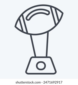 Icon Trophy. related to Rugby symbol. line style. simple design illustration