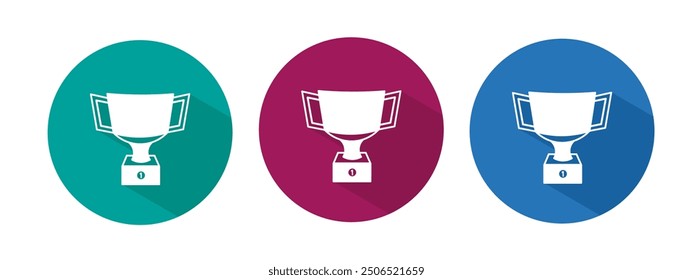 Icon for trophy vector illustration in flat.