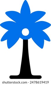Ikone des tropischen Baumes in der Vektorgrafik Design