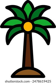 icon of tropical tree in vector design
