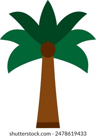 icono del árbol tropical en el diseño del Vector