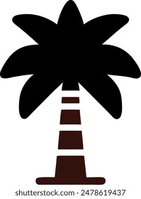 icon of tropical tree in vector design