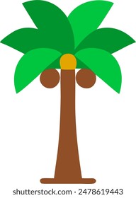 icon of tropical tree in vector design