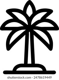 icon of tropical tree in vector design