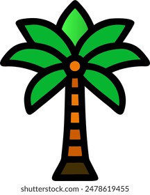 icon of tropical tree in vector design