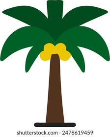 icon of tropical tree in vector design