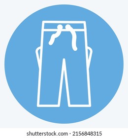 Icon Trousers. suitable for men accessories symbol. blue eyes style. simple design editable. design template vector. simple symbol illustration