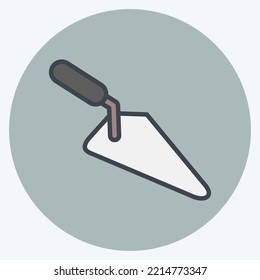 Icon Trowel. suitable for Garden symbol. color mate style. simple design editable. design template vector. simple illustration