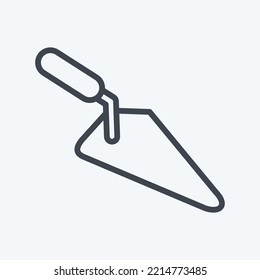 Icon Trowel. suitable for Garden symbol. line style. simple design editable. design template vector. simple illustration