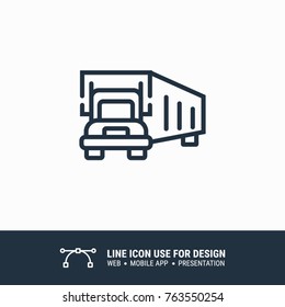 Icon truck container graphic design single icon vector illustration