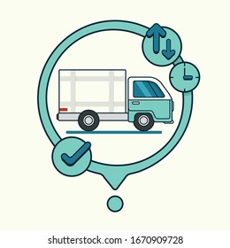 Icon Truck for Logistic and Transportation