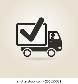 icon truck on a light background