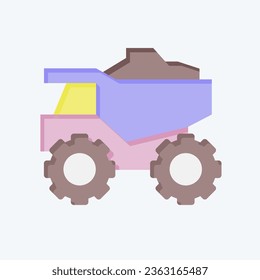 Icon Truck. related to Mining symbol. flat style. simple design editable. simple illustration