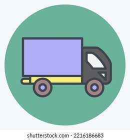 Icon Truck. suitable for Automotive symbol. color mate style. simple design editable. design template vector. simple illustration