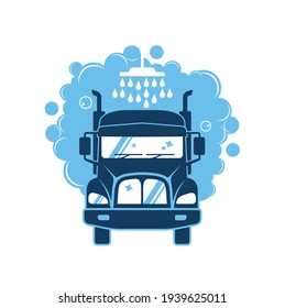 Icon For Truck Vehicle Wash Services, Vector Art.