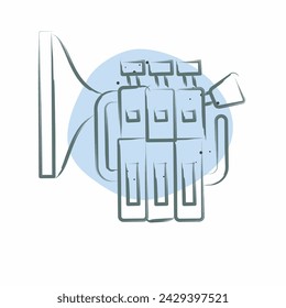 Icon Trumpet. related to Kindergarten symbol. Color Spot Style. simple design editable. simple illustration