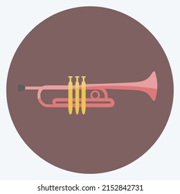 Icon Trumpet. suitable for music symbol. flat style. simple design editable. design template vector. simple symbol illustration