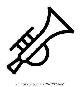 Icon of a trumpet symbolizing music and brass instrument.