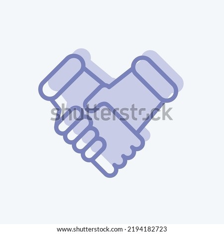 Icon Trust. suitable for Branding symbol. two tone style. simple design editable. design template vector. simple illustration