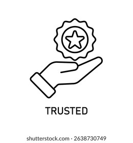 Icon a trusted, isolated against a clean background.